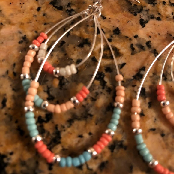 Tre"La Jewelry - NWOT Tre'La Indian Colored hoop Earrings